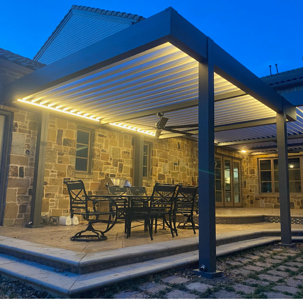 modern louvered pergolas