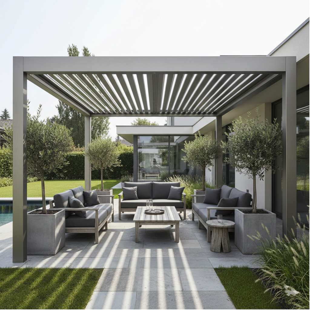 custom louvered pergola